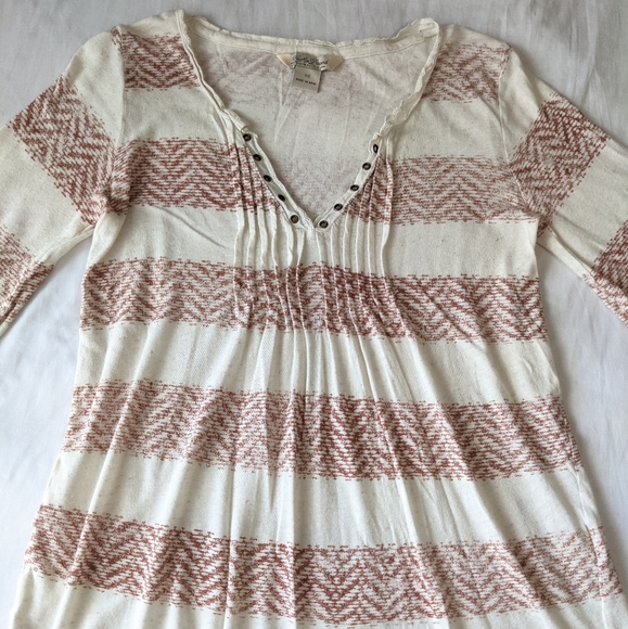 LUCKY BRAND Striped elbow length sleeve Top - Picture 6 of 11